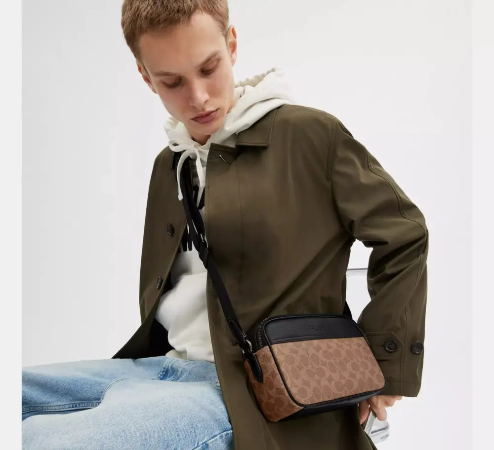 Túi Coach Graham Crossbody Bag 'Tan Black' CV921-QBNRX - Ảnh 5