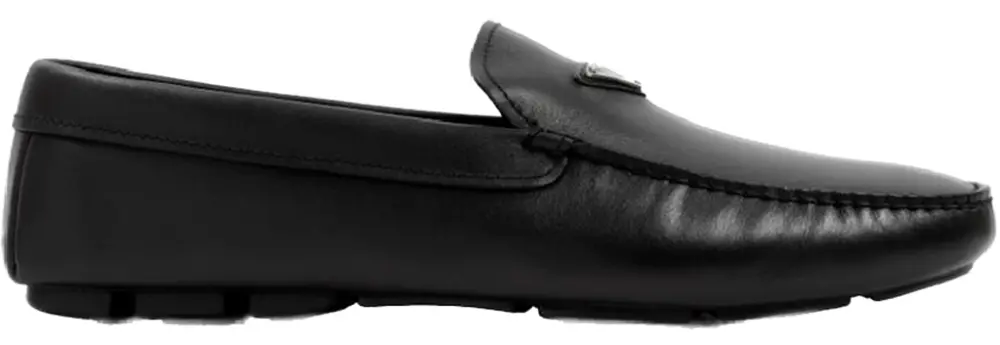 Giày Prada Triangle Logo Leather Loafers 'Black' 2DD172-A21-F0002