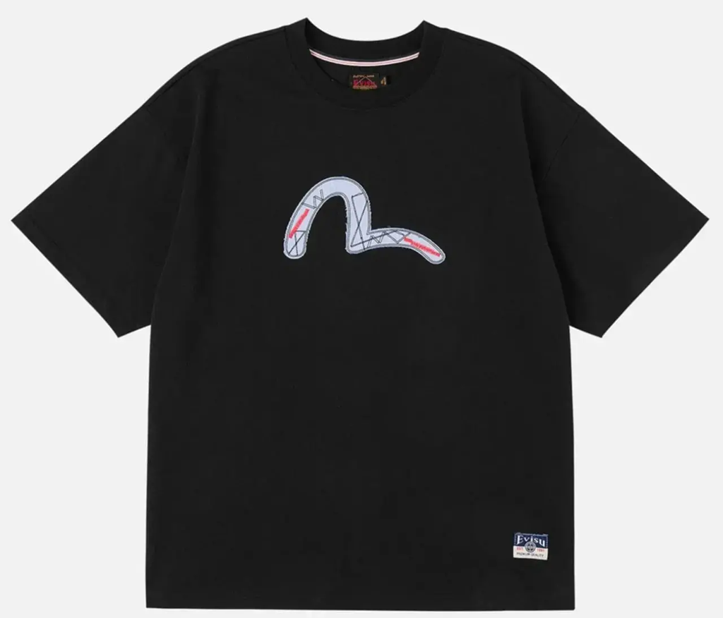 Áo Evisu Fabric Mix Patchwork ‘Black’ 2ESHTM6TS1091XXCT