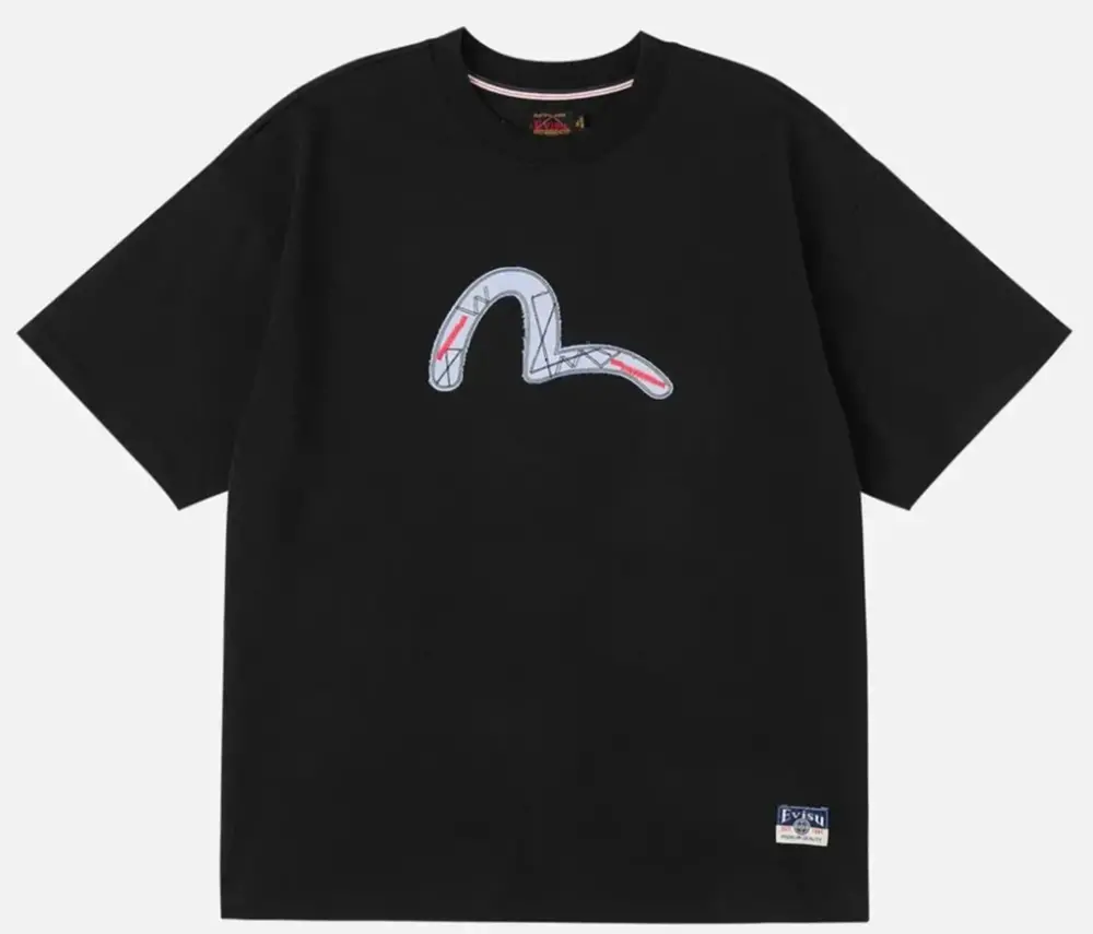 Áo Evisu Fabric Mix Patchwork ‘Black’ 2ESHTM6TS1091XXCT