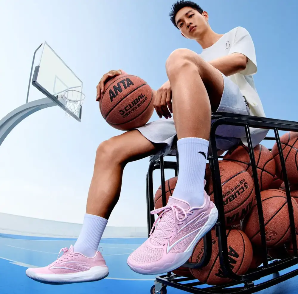 Alternative view of Giày Anta Splash 8 Klay Thompson 'Pink Lake' 912621615-3