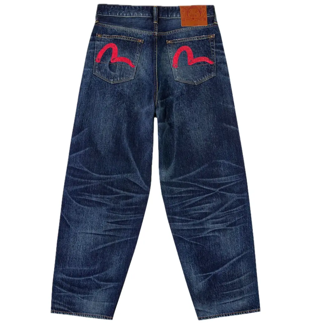Quần Evisu Mid-washed Seagull Print Jeans 'Indigo' 2ESHJM6JE591938DN