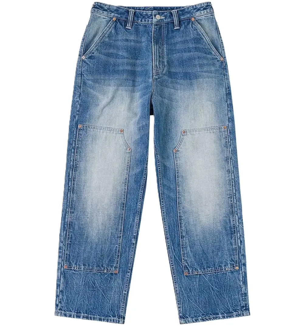 Quần Evisu Seagull Print Double Knee Jeans 'Indigo' 2ESEJM6JE6141LFDN