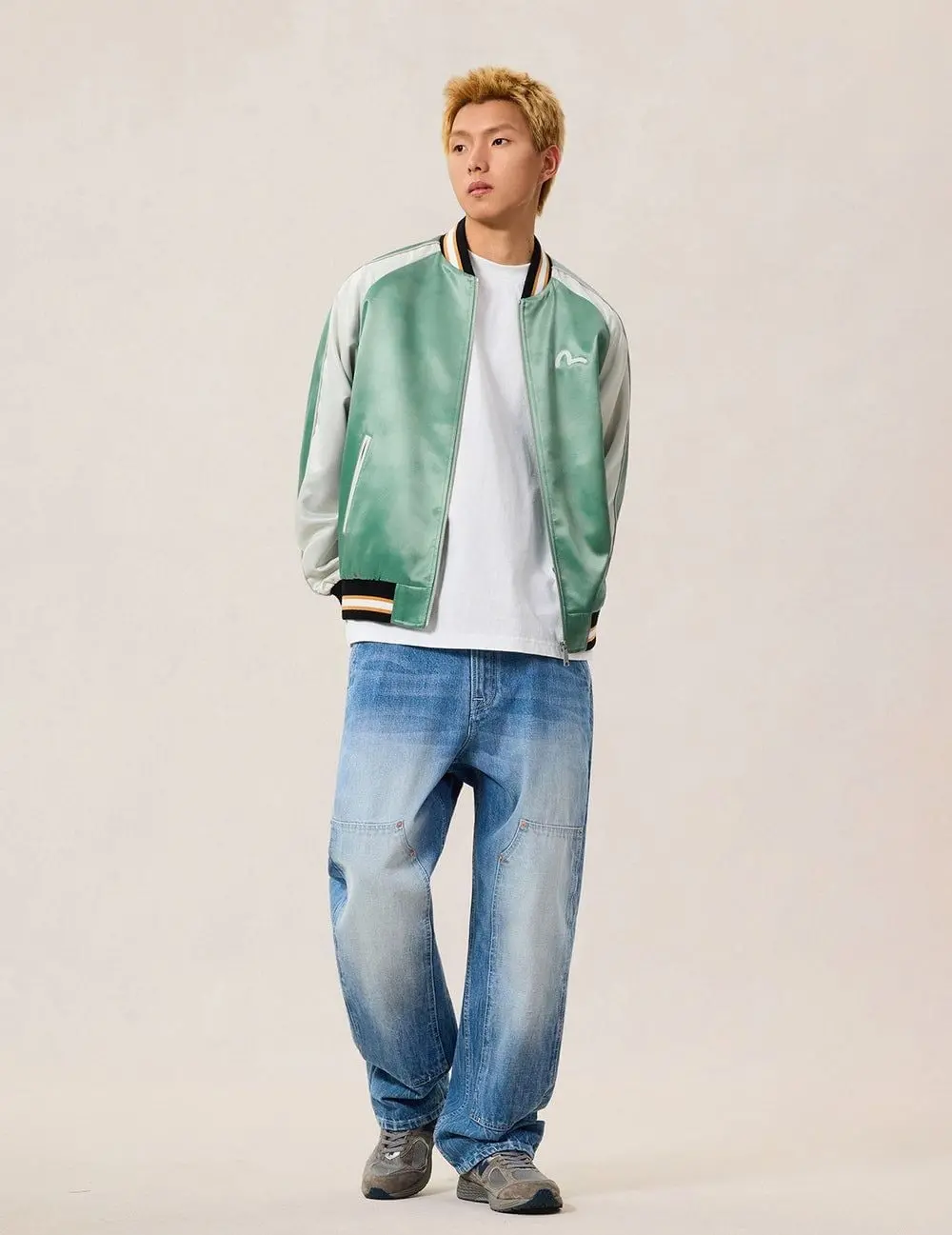 Quần Evisu Seagull Print Double Knee Jeans 'Indigo' 2ESEJM6JE6141LFDN - Ảnh 4