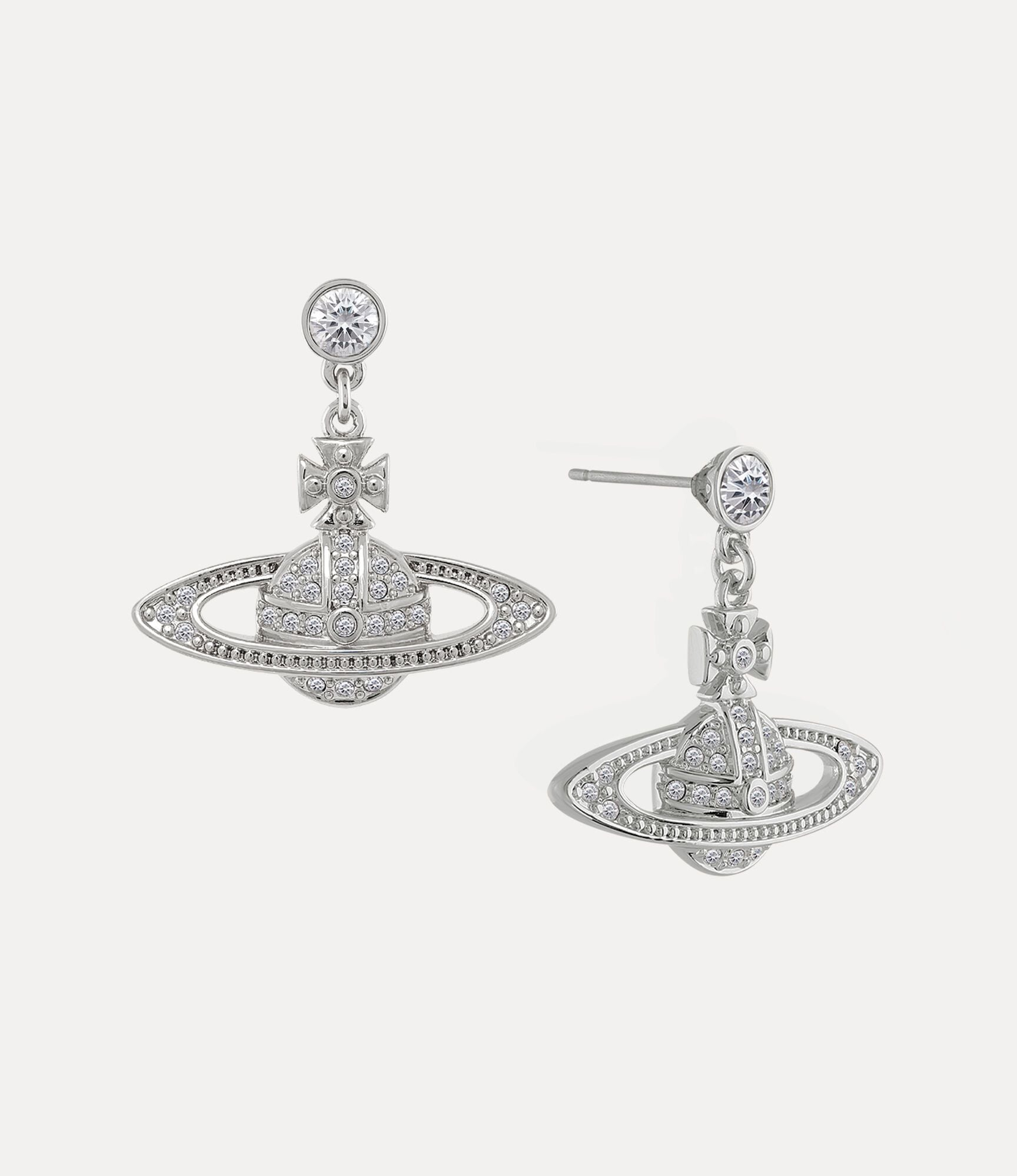 Alternative view of Khuyên Tai Vivienne Westwood Mini Bas 'Silver' 62020025-02P116-CN
