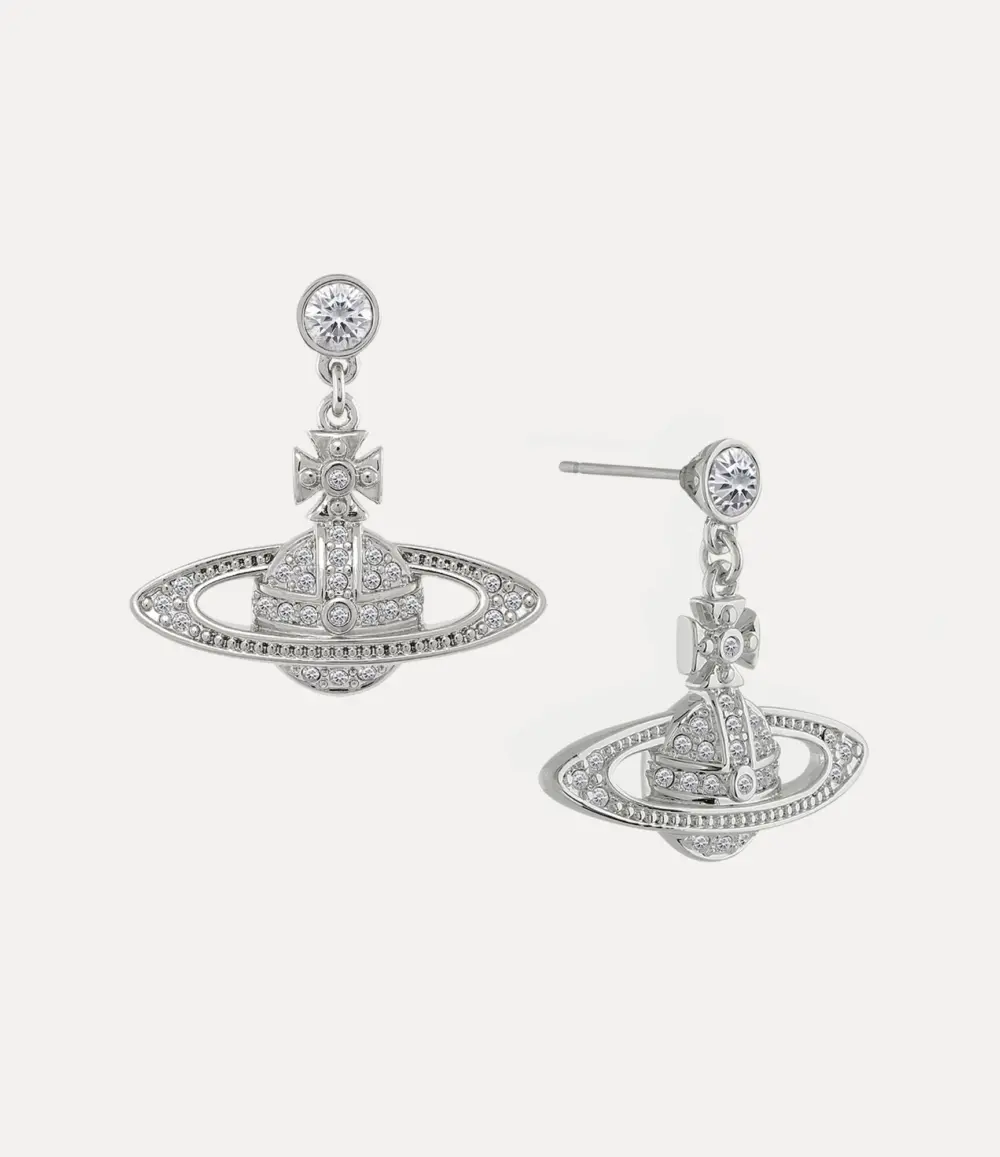 Alternative view of Khuyên Tai Vivienne Westwood Mini Bas 'Silver' 62020025-02P116-CN