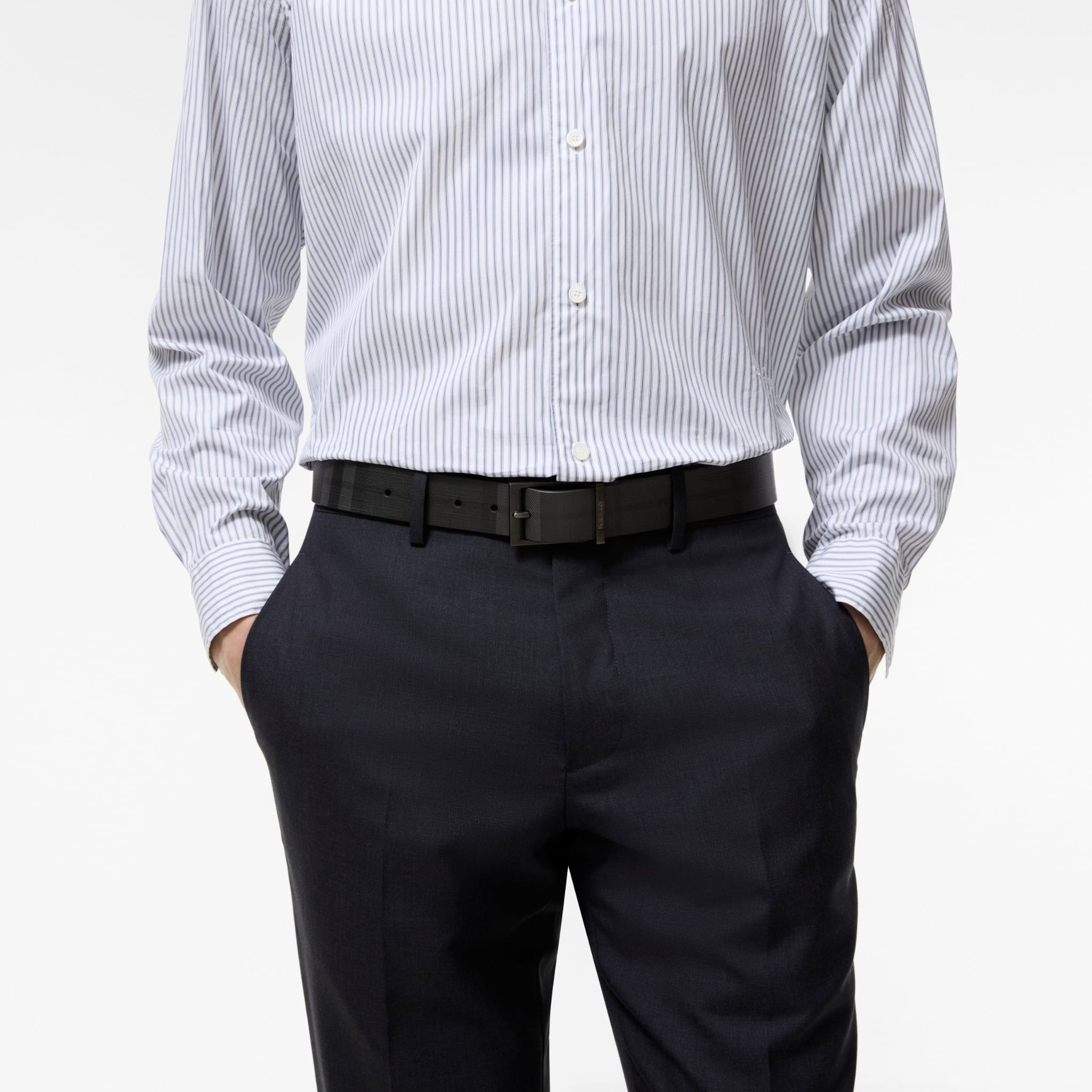 Alternative view of Thắt Lưng Burberry Reversible Check Belt 'Black' 81274721