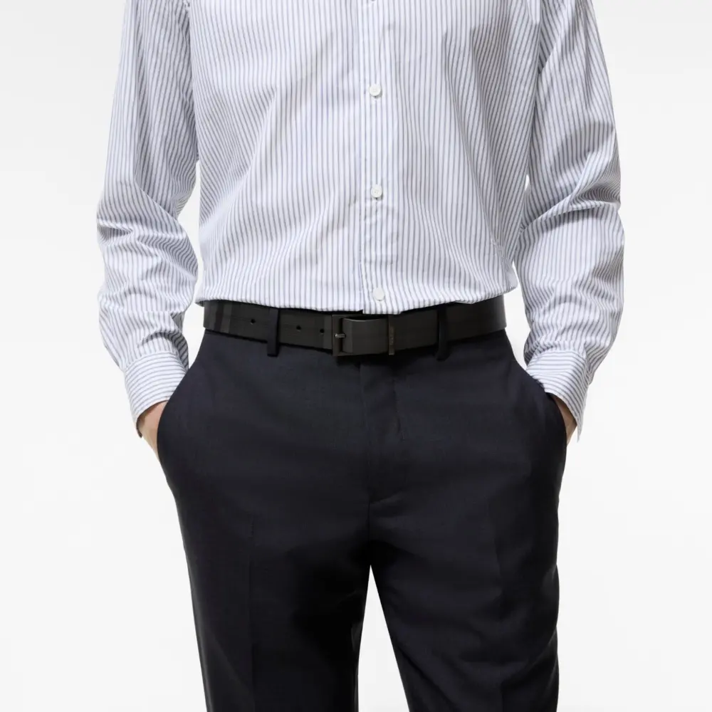 Alternative view of Thắt Lưng Burberry Reversible Check Belt 'Black' 81274721