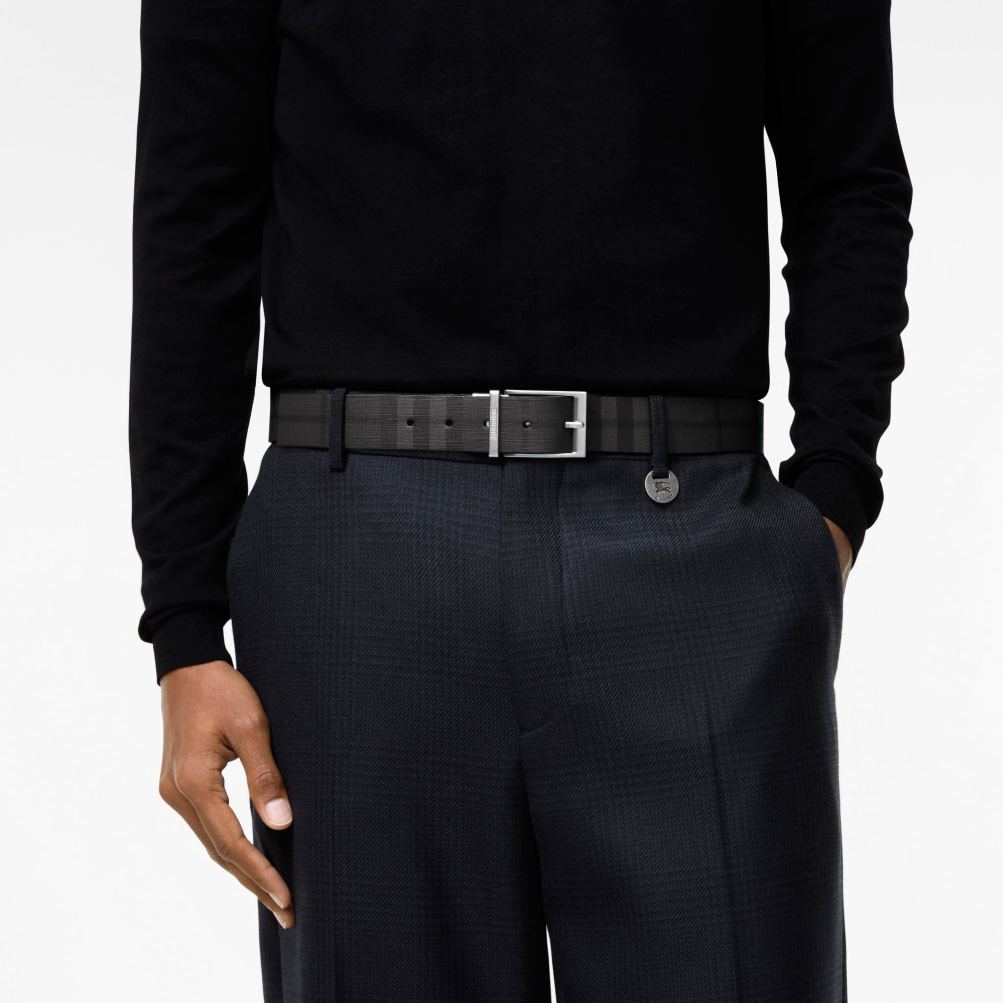 Alternative view of Thắt Lưng Burberry Reversible Check Belt 'Grey' 81274731