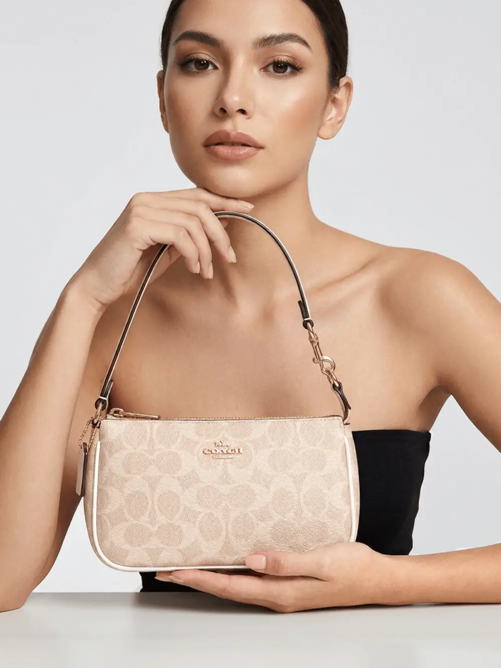 Túi Coach Nolita 19 In Signature Canvas Bag 'Chalk' CW426-IMXU5 - Ảnh 5