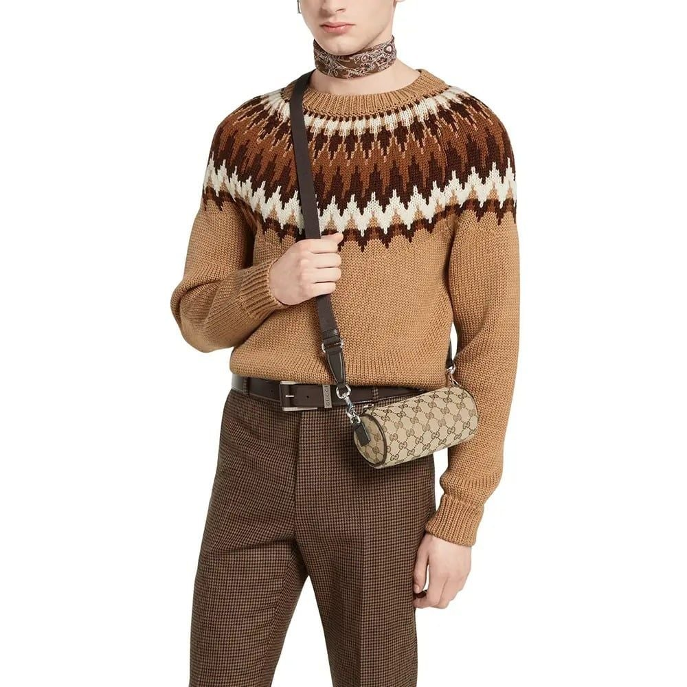 Alternative view of Túi Gucci Mini GG Fabric Cylindrical Bag 'Beige' 834269-FAEON-9750