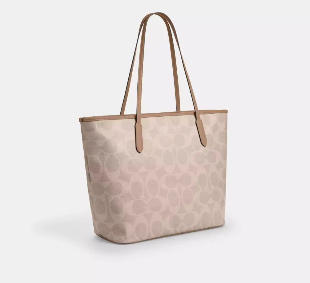 Túi Coach Large City Tote Bag 'Taupe' CCD66-SVPWH - Ảnh 5