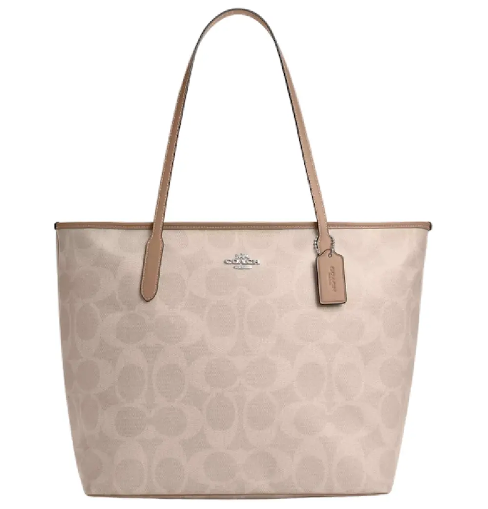 Túi Coach Large City Tote Bag 'Taupe' CCD66-SVPWH