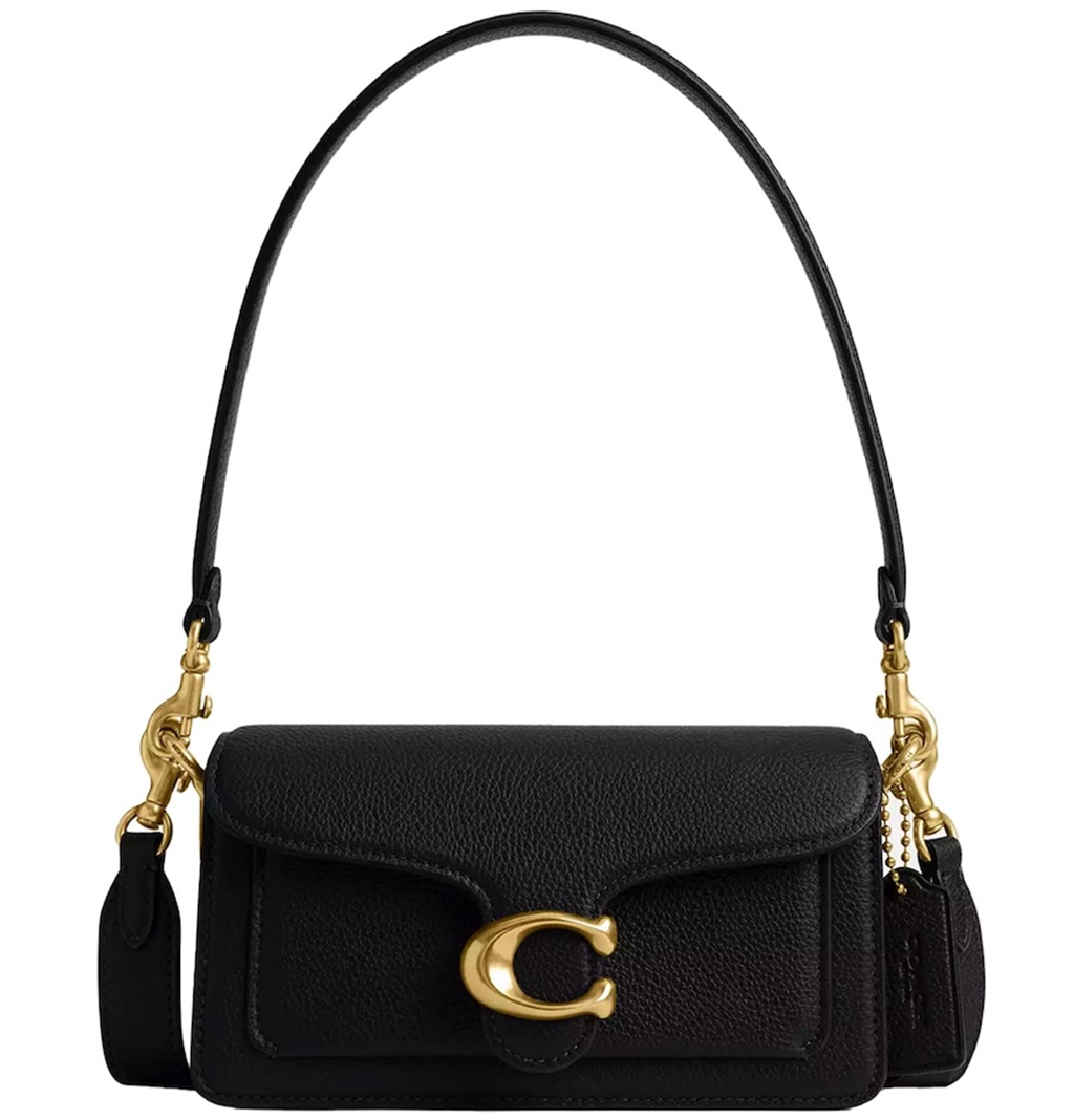 Túi Coach Polished Pebble Tabby Shoulder Bag 'Black' CY201-B4BK