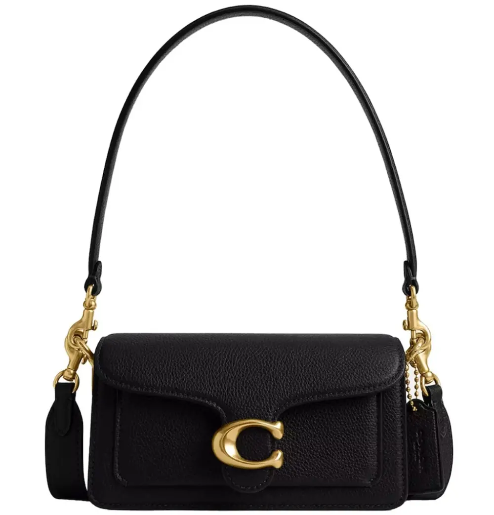 Túi Coach Polished Pebble Tabby Shoulder Bag 'Black' CY201-B4BK