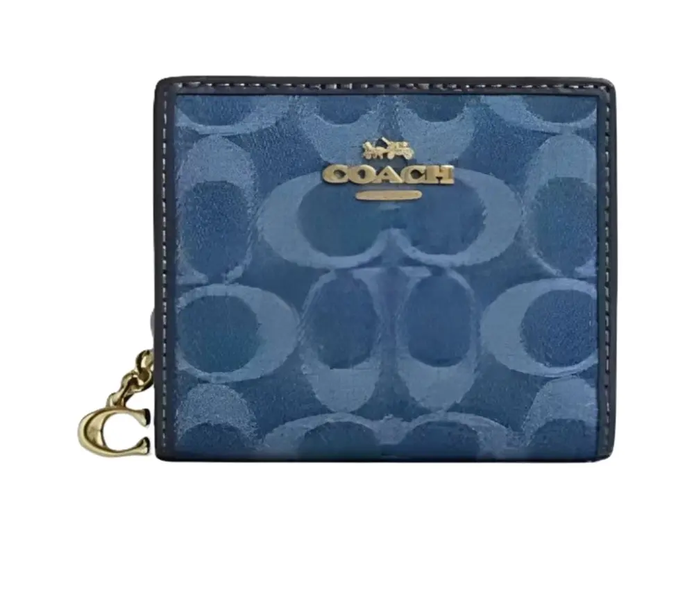 Ví COACH Snap Wallet 10 'Blue' CDL51-IMTYV
