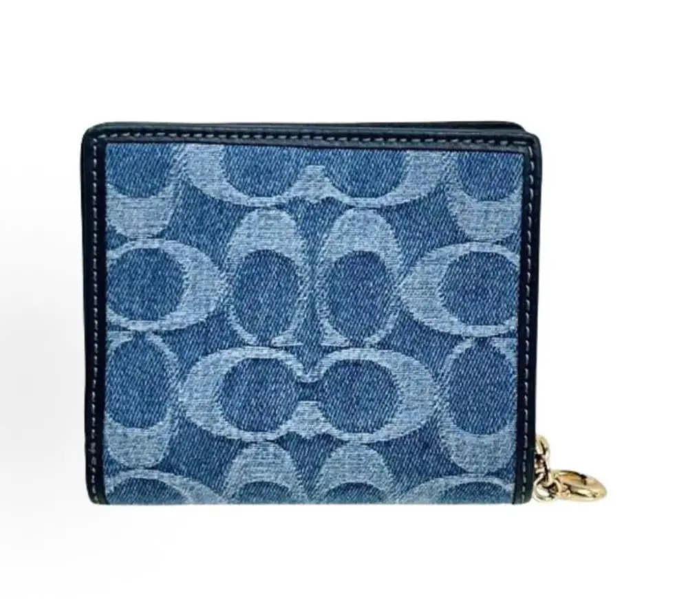 Alternative view of Ví COACH Snap Wallet 10 'Blue' CDL51-IMTYV