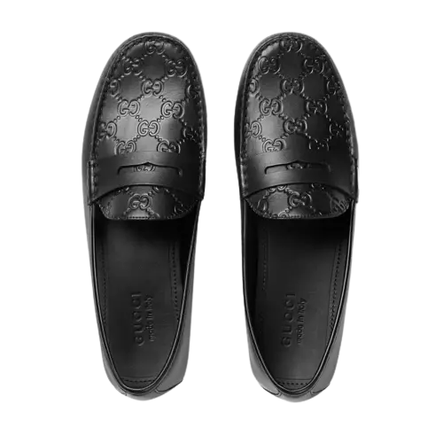 Giày Gucci Signature Driver ‘Black’ 431063CWD201000 - Ảnh 4