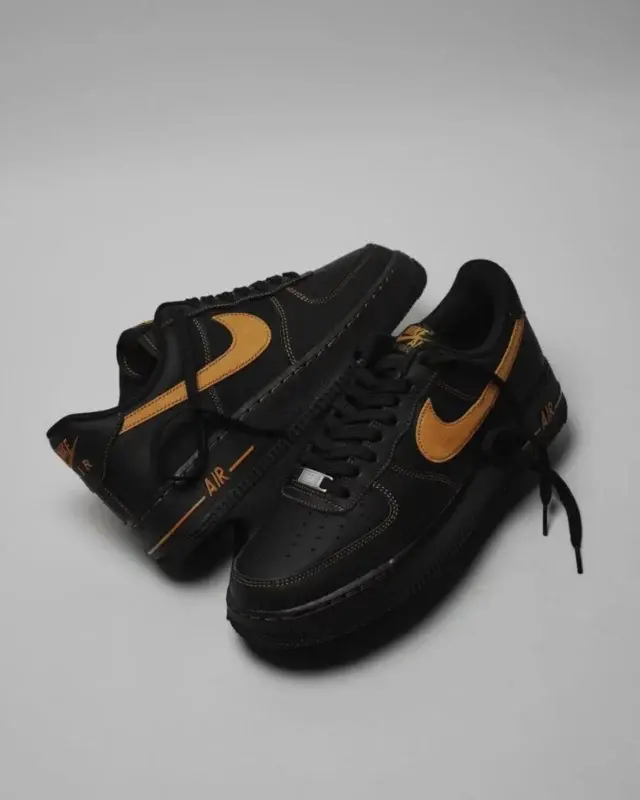 Alternative view of Giày Nike Air Force 1 'Black Orange' HQ2037-003