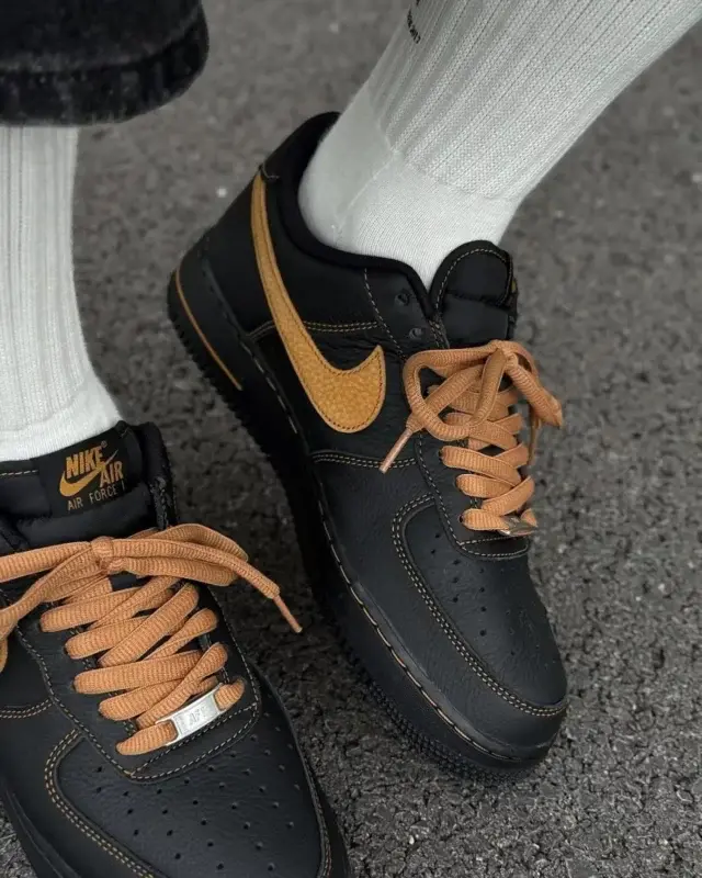 Giày Nike Air Force 1 'Black Orange' HQ2037-003 - Ảnh 4