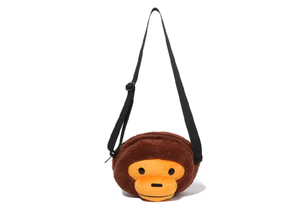 Túi Bape Kids Baby Milo Face Plush Doll Bag 'Brown' 0ZXBGK003903R