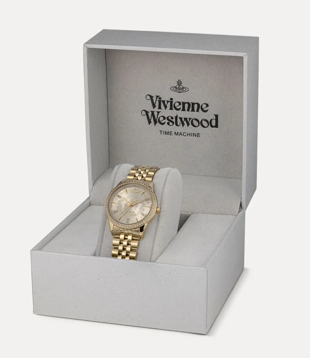 Đồng Hồ Vivienne Westwood Little Wallace Watch 'Gold' DWVV327LCPGD - Ảnh 3