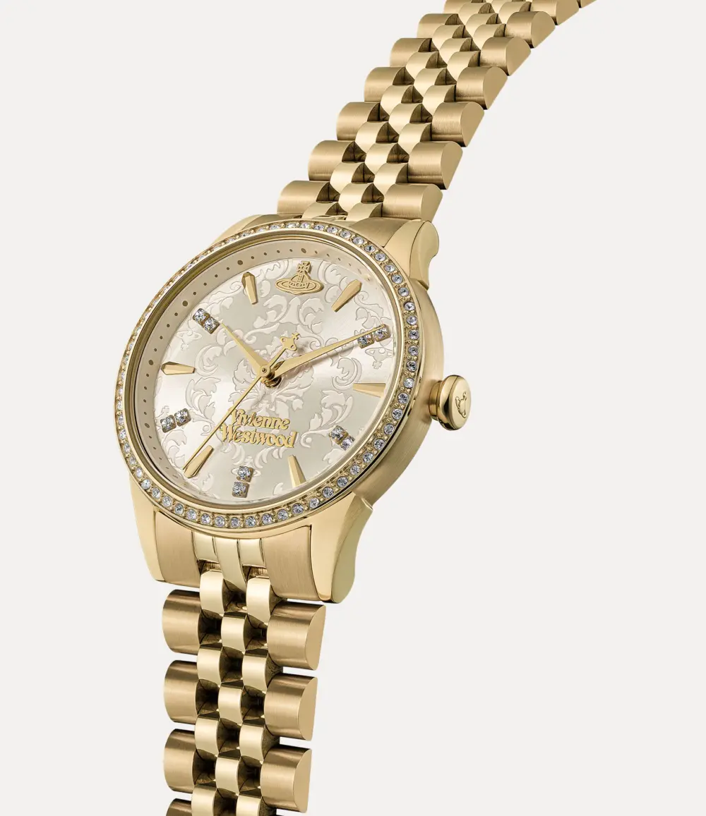 Đồng Hồ Vivienne Westwood Little Wallace Watch 'Gold' DWVV327LCPGD - Ảnh 5