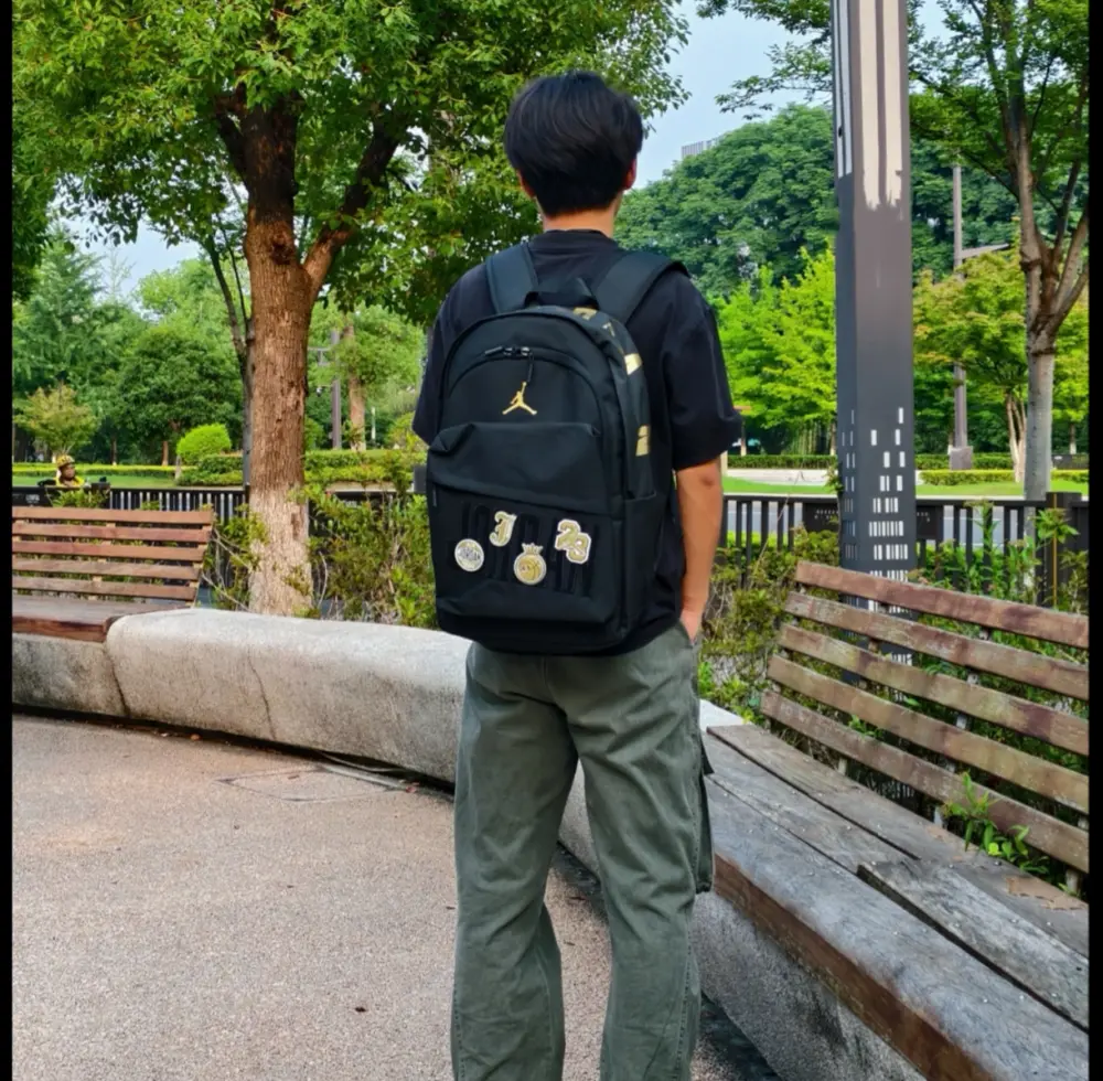 Balo Nike Air Jordan Logo Backpack 'Black' JD2623161GS-001 - Ảnh 4