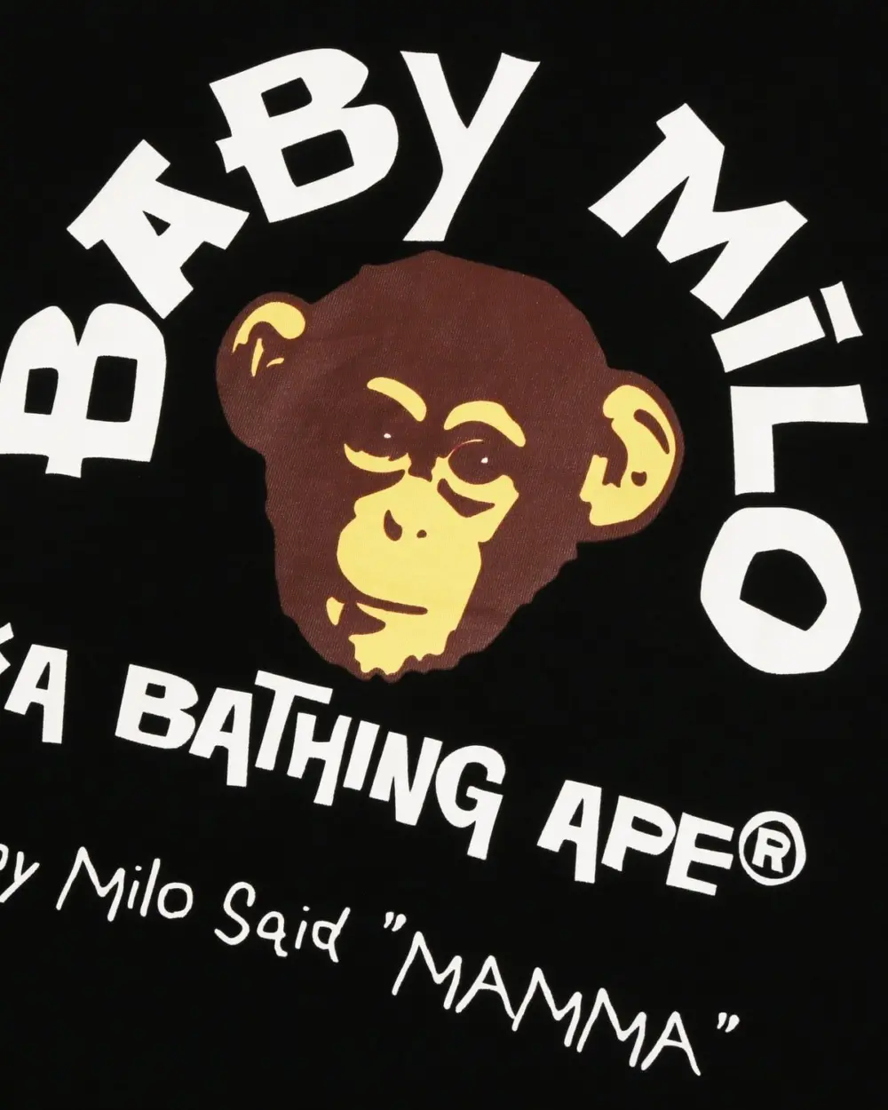 Alternative view of Áo Bape Baby Milo College Relaxed Fit Tee 'Black' 0ZXTEMX30110R