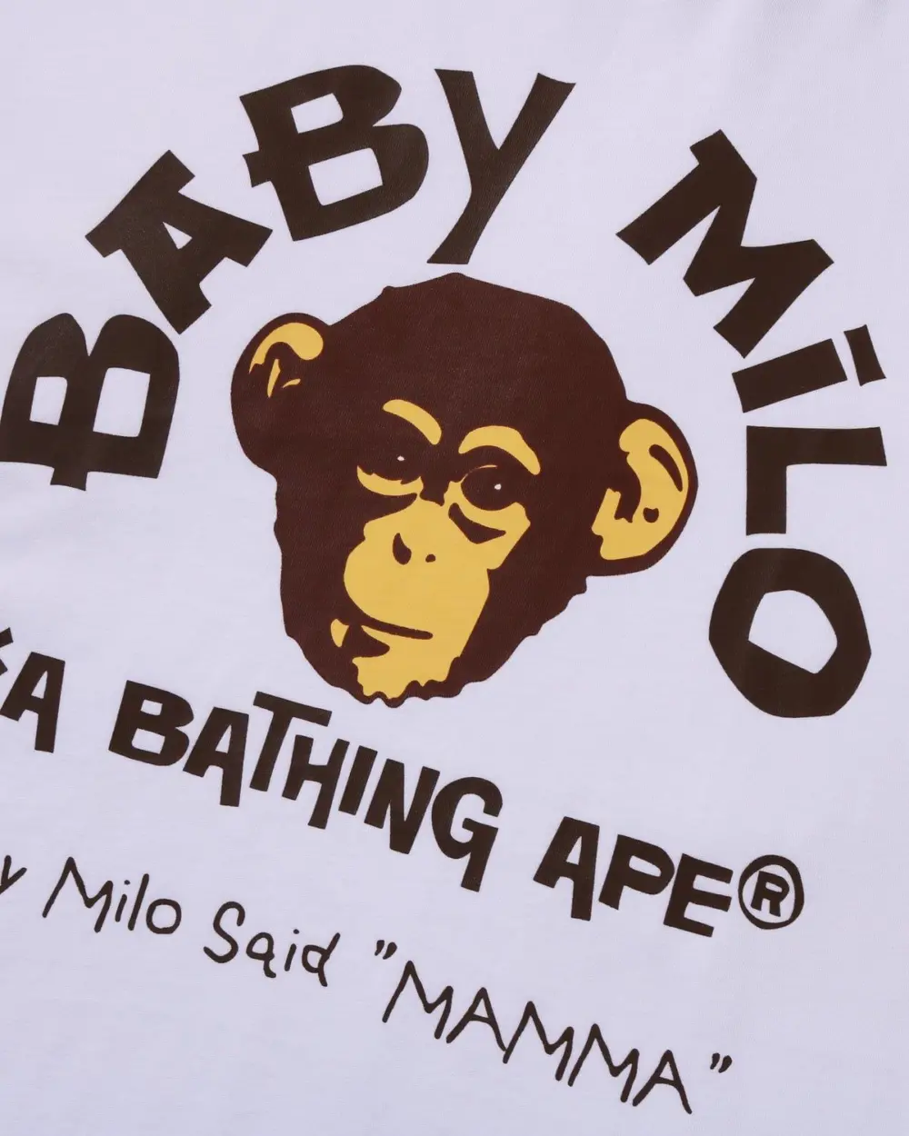 Alternative view of Áo Bape Baby Milo College Relaxed Fit Tee 'White' 0ZXTEMX30110R