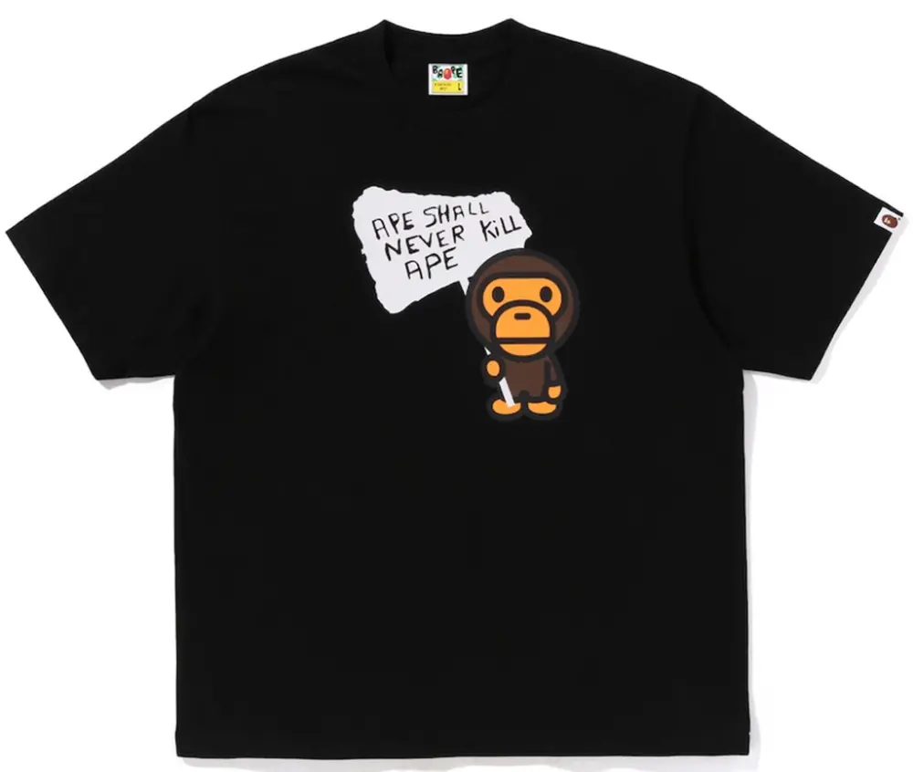 Áo Bape Baby Milo Graphic Relaxed Fit Tee 'Black' 0ZXTEMX30210R