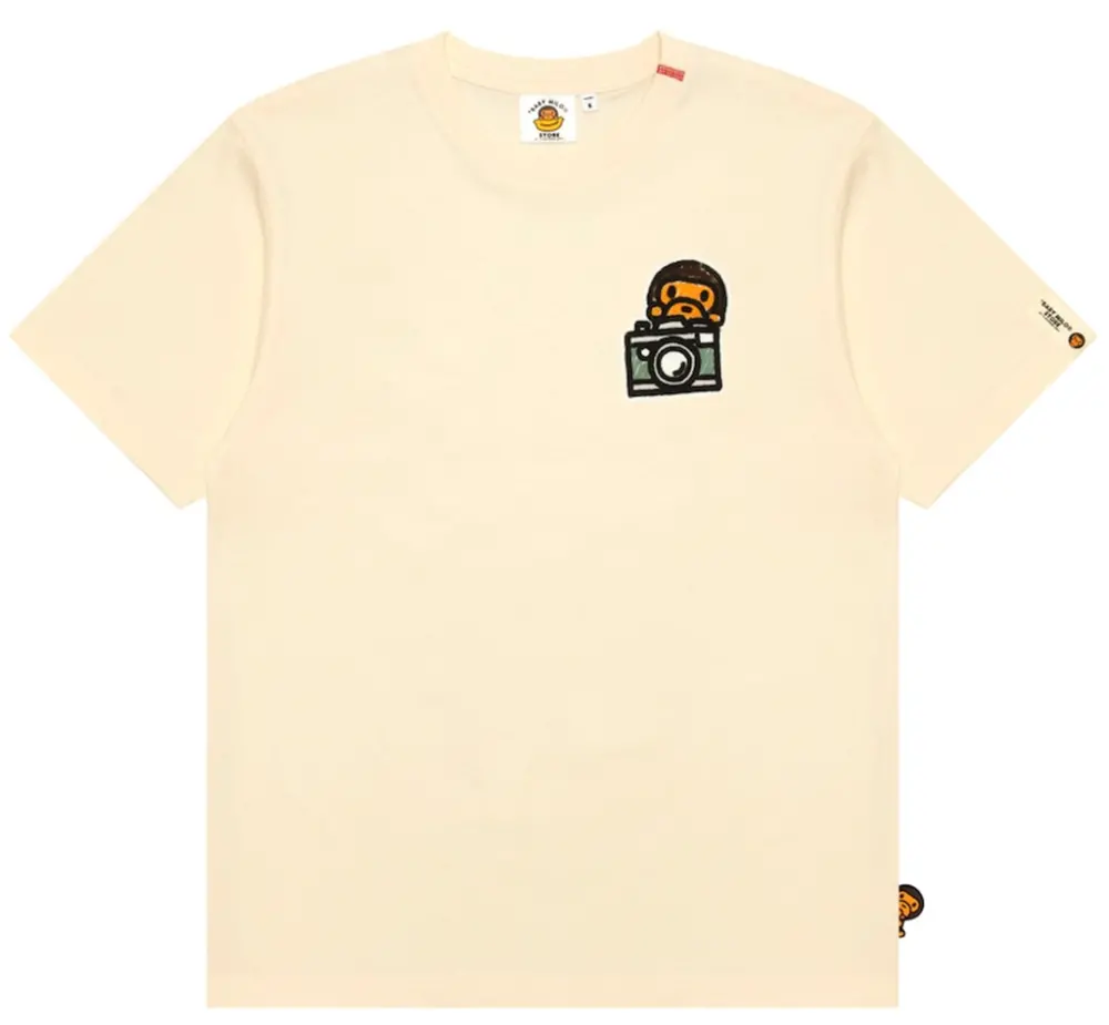 Áo Bape Baby Milo Graphic Tee 'Beige' 0MXTEW0466XXR
