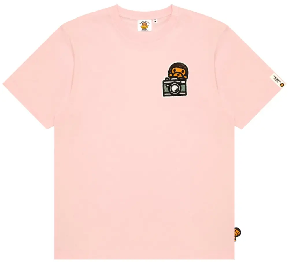 Áo Bape Baby Milo Graphic Tee 'Pink' 0MXTEW0466XXR