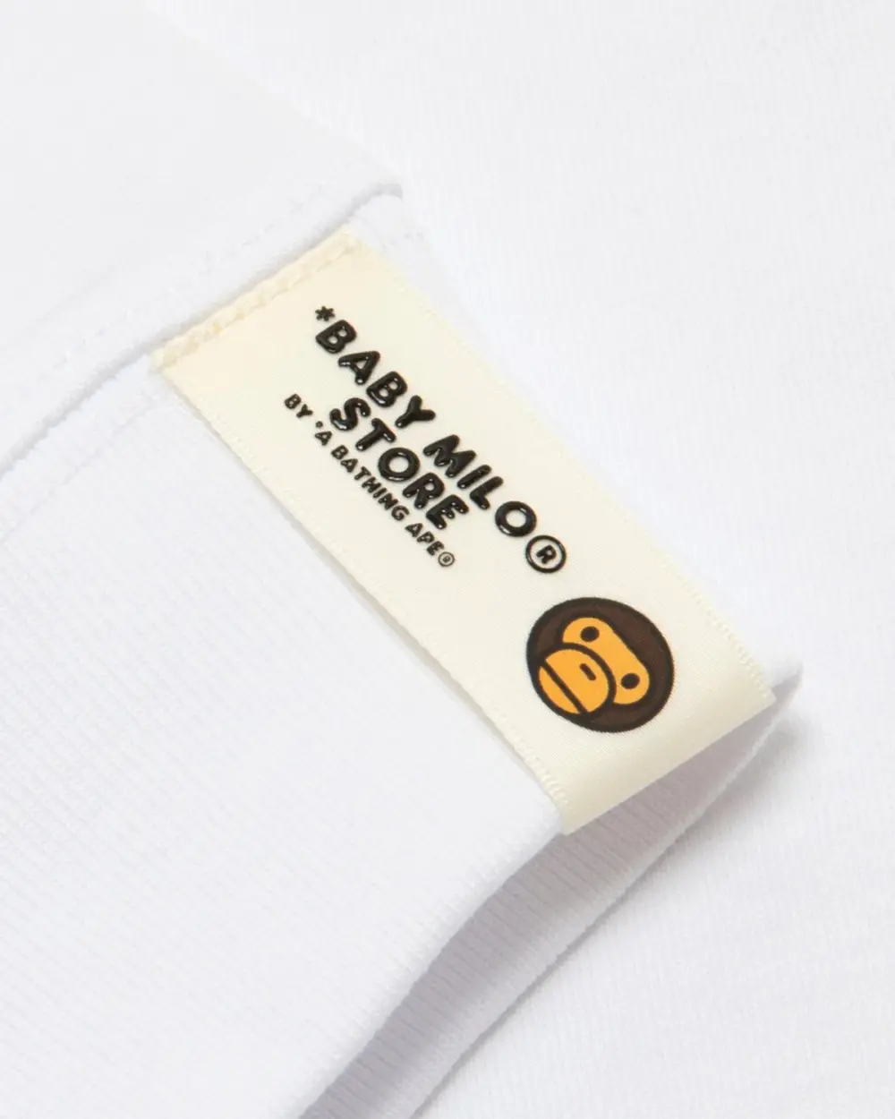 Alternative view of Áo Bape Baby Milo Long Sleeve Tee 'White' 0MXLTW0470XXR