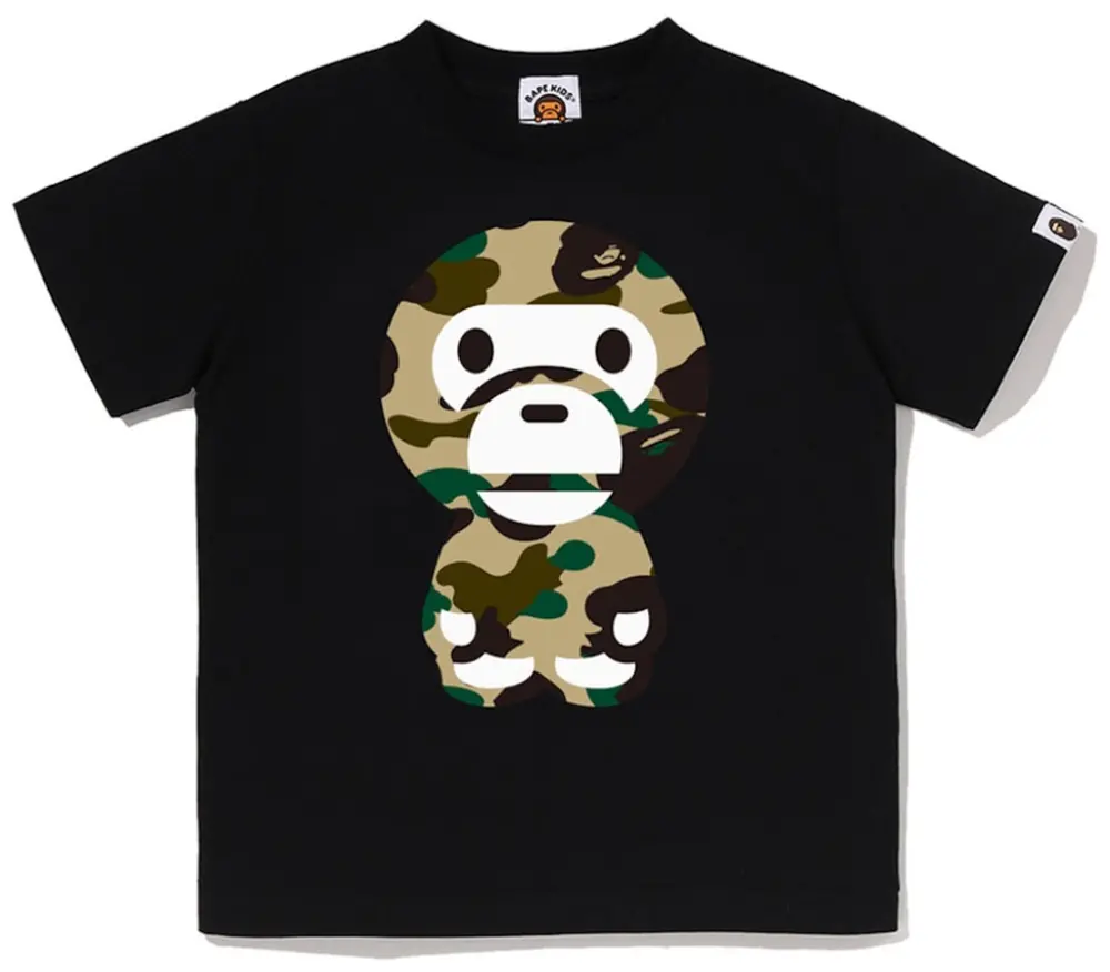 Áo Bape Kids 1st Camo Big Baby Milo Tee 'Black Beige' 0ZXTEK005103R