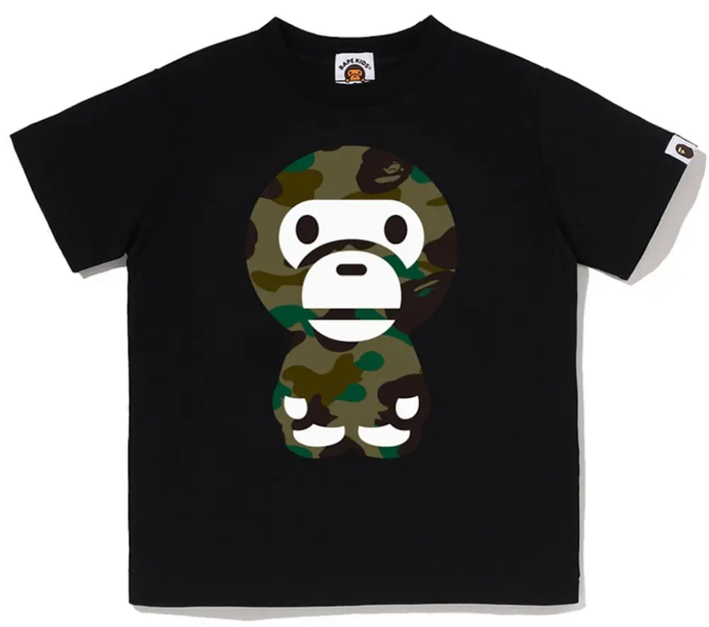 Áo Bape Kids 1st Camo Big Baby Milo Tee 'Black Green' 0ZXTEK005103R