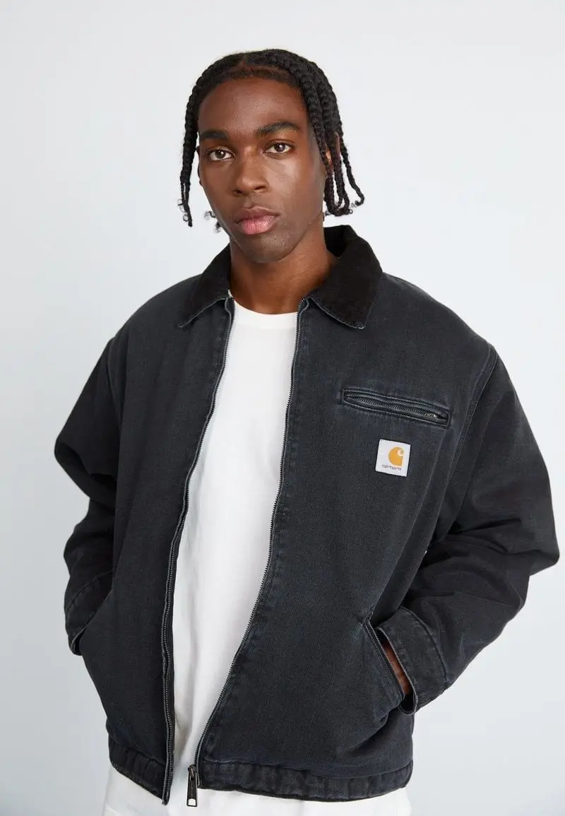 Áo Carharrtt WIP OG Detroit Jacket 'Black' I03587800E06 - Ảnh 5