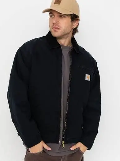 Áo Carharrtt WIP OG Detroit Jacket 'Black' I03587800E06 - Ảnh 4