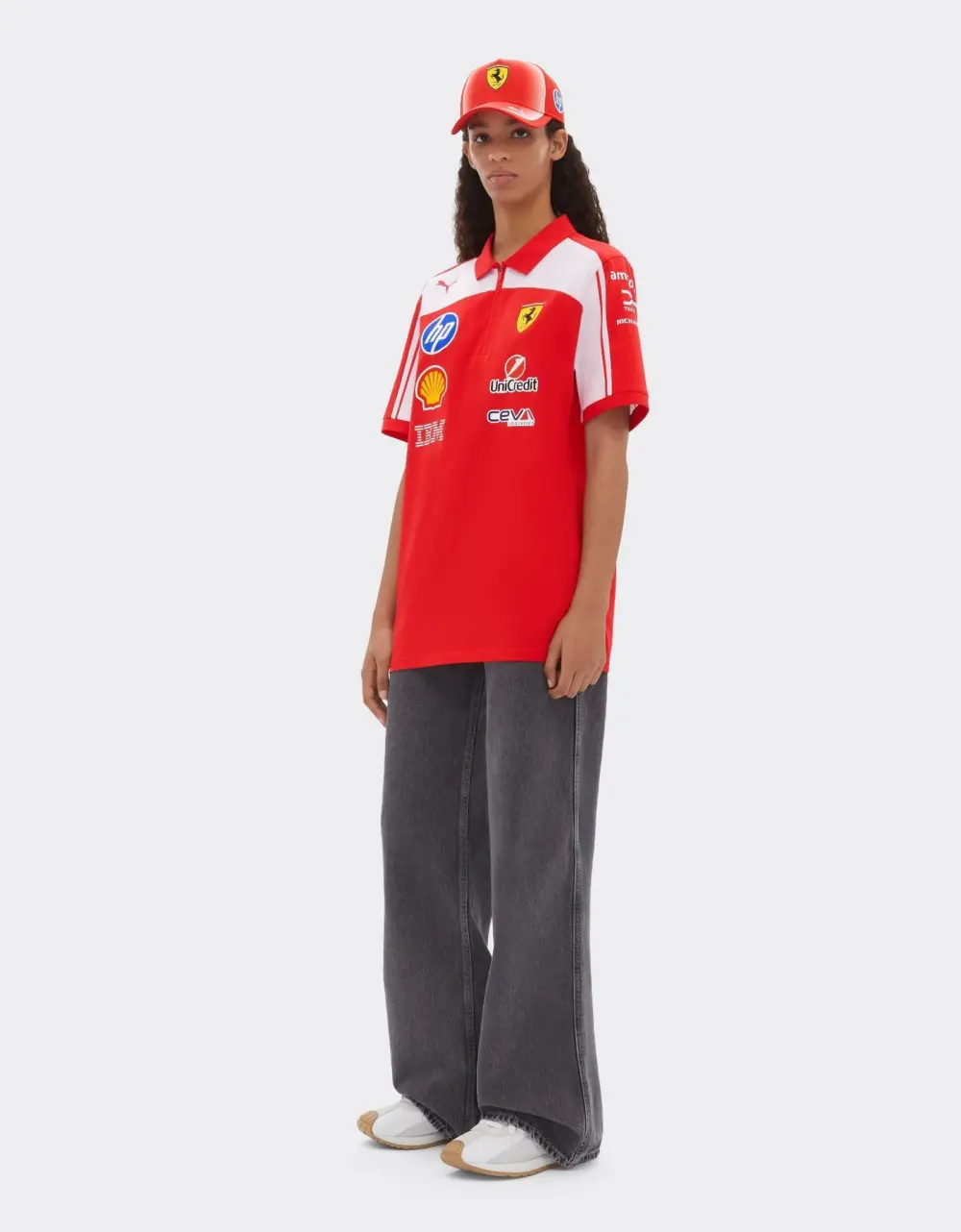 Áo Puma Ferrari Polo-shirt 'Red' 701243936-001 - Ảnh 4