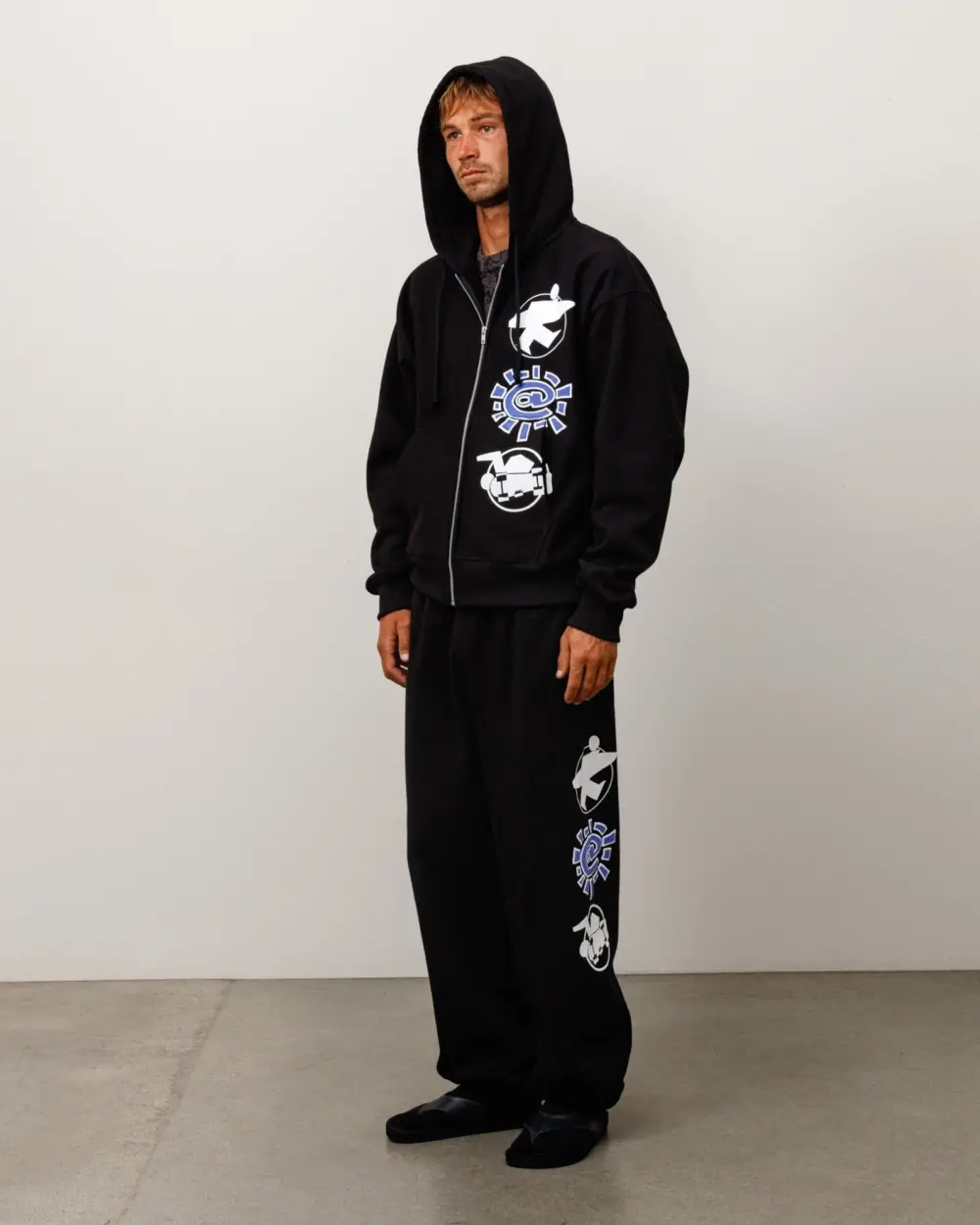 Áo Stussy Always Stack Zip Hoodie 'Black' 3974049 - Ảnh 3