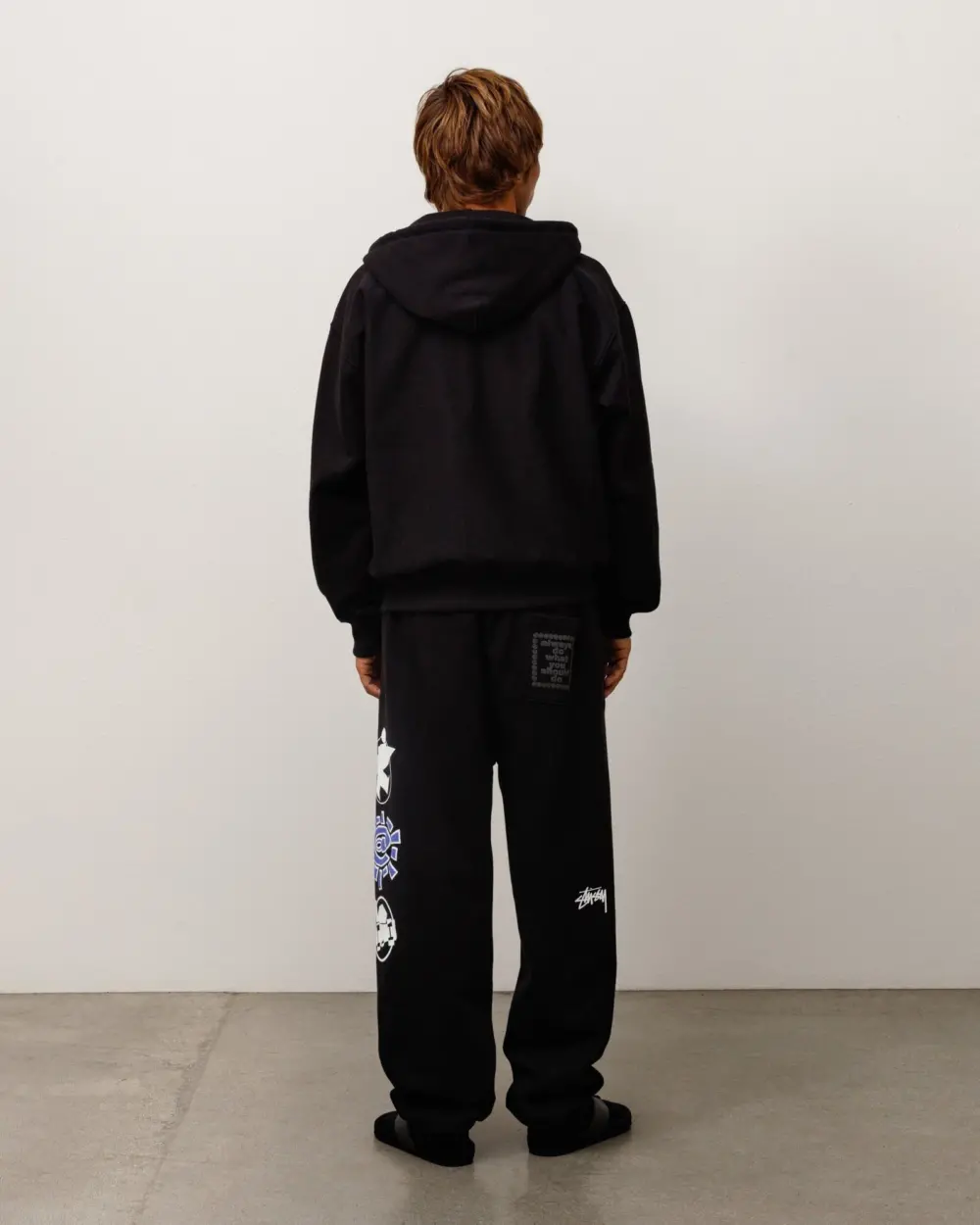 Alternative view of Áo Stussy Always Stack Zip Hoodie 'Black' 3974049
