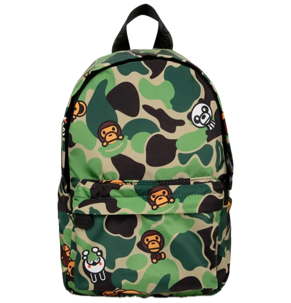 Balo Bape Baby Milo Friends Camo Mini Backpack 'Green' 0MXBGW4278XXQ