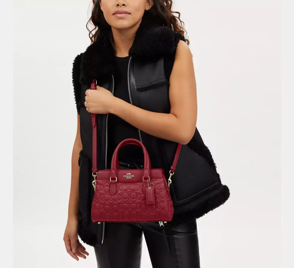 Túi Coach Mini Darcie Carryall Signature 'Cherry' CM050-IMCHE - Ảnh 4