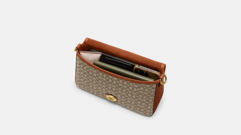 Túi Coach Soft Tabby Micro Signature Jacquard 'Beige' CM536-B4TA7 - Ảnh 3