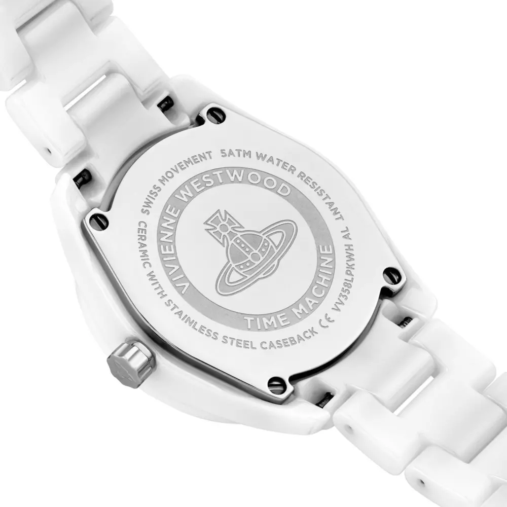 Đồng Hồ Vivienne Westwood Fenchurch Ceramica 'White' VV358LPKWH - Ảnh 4
