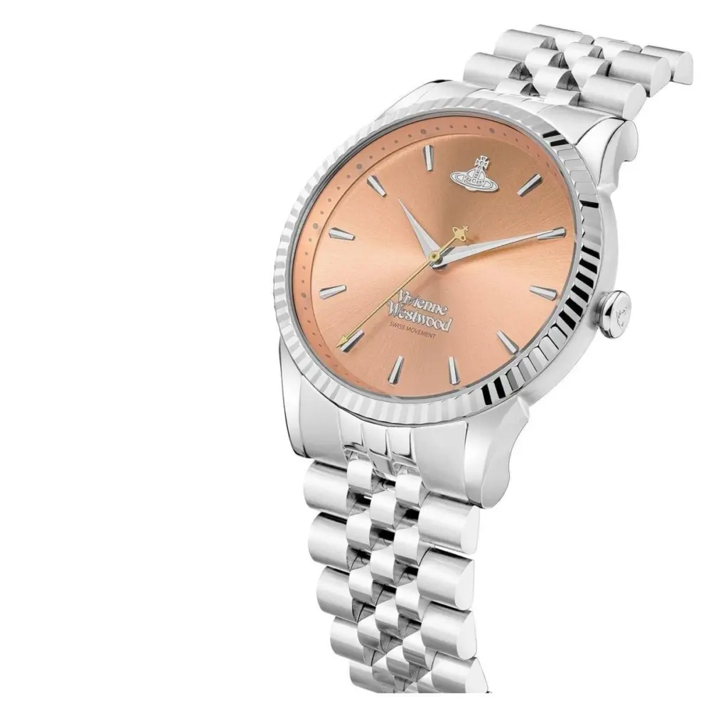 Đồng Hồ Vivienne Westwood Seymour Watch 'Peach Silver' VV240PHSL - Ảnh 5