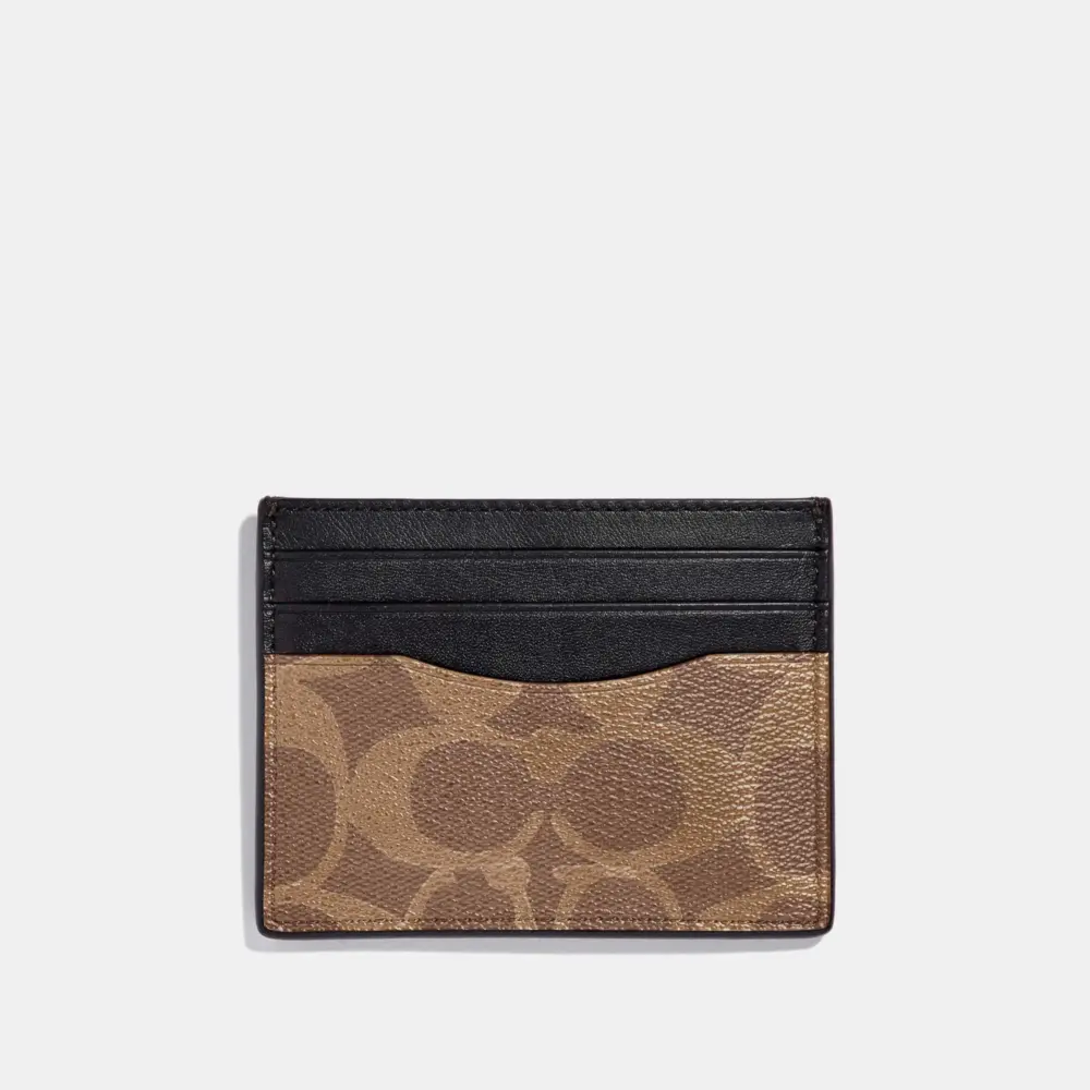 Alternative view of Ví Coach Slim ID Card Case In Signature Canvas Tan 5VP81ET96Y
