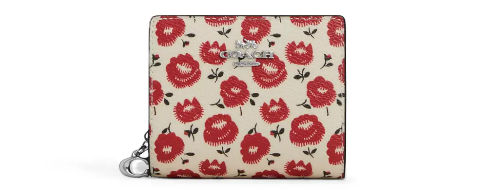 Ví Coach Snap with Floral Print 'Chalk' CBO76-SVWGZ