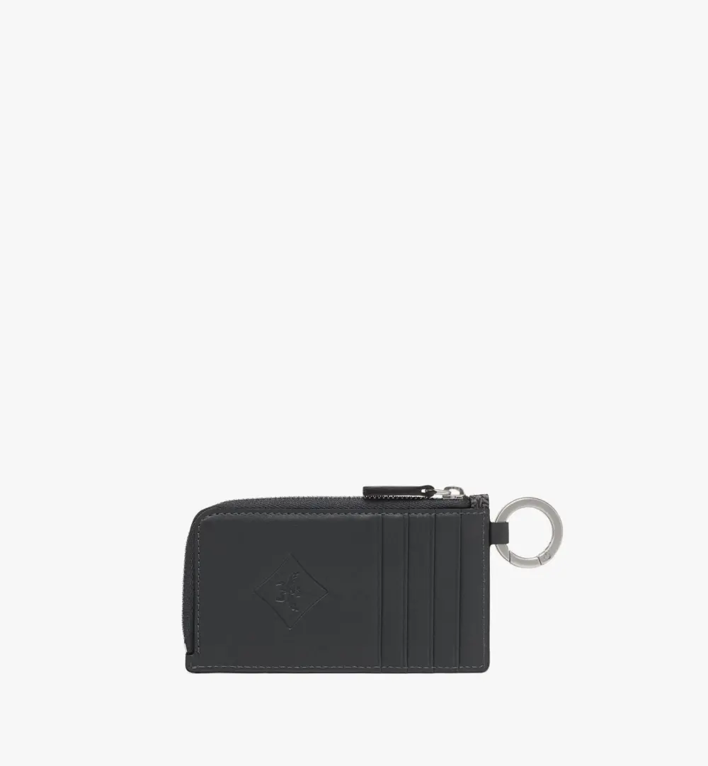 Ví MCM Himmel Lanyard Zip Card Case 'Grey' MXZESAC09ED001 - Ảnh 3