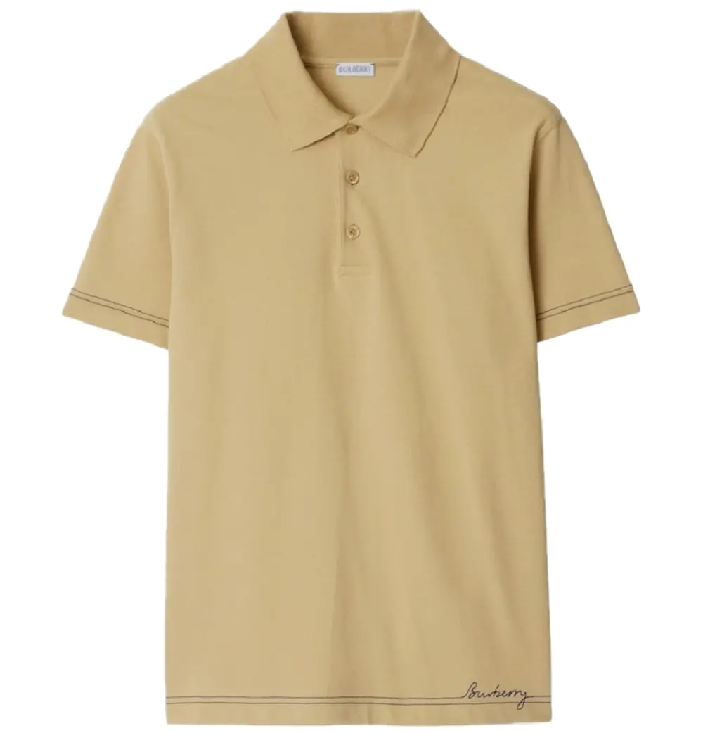 Áo Burberry Logo-embroidered Polo 'Beige' 8090489